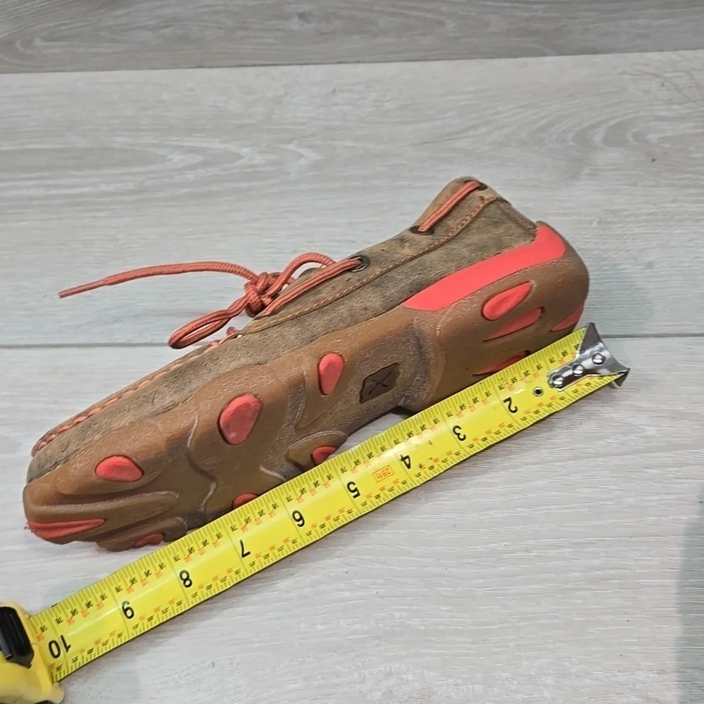 Twisted X Kids Girls SMUYDM09 Brown Leather Boat Moccasin Driving Shoes Sz 3.5M